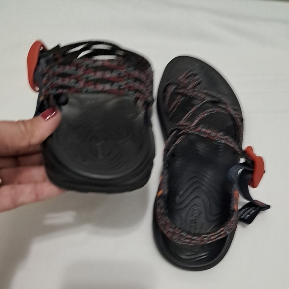 Chaco Black and Orange Strappy Sandals - Picture 8 of 11